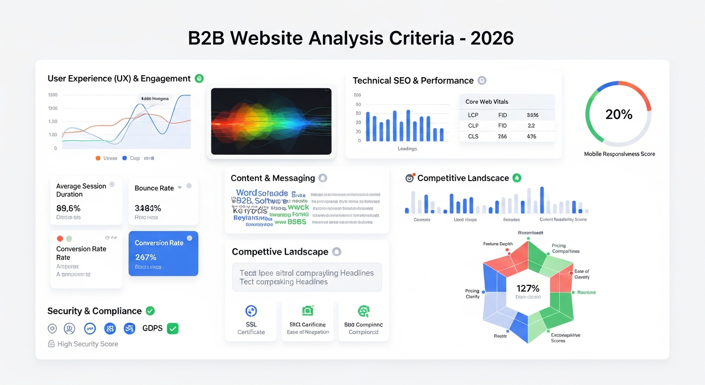 B2B Software Company Website Analysis Criteria according to 2026