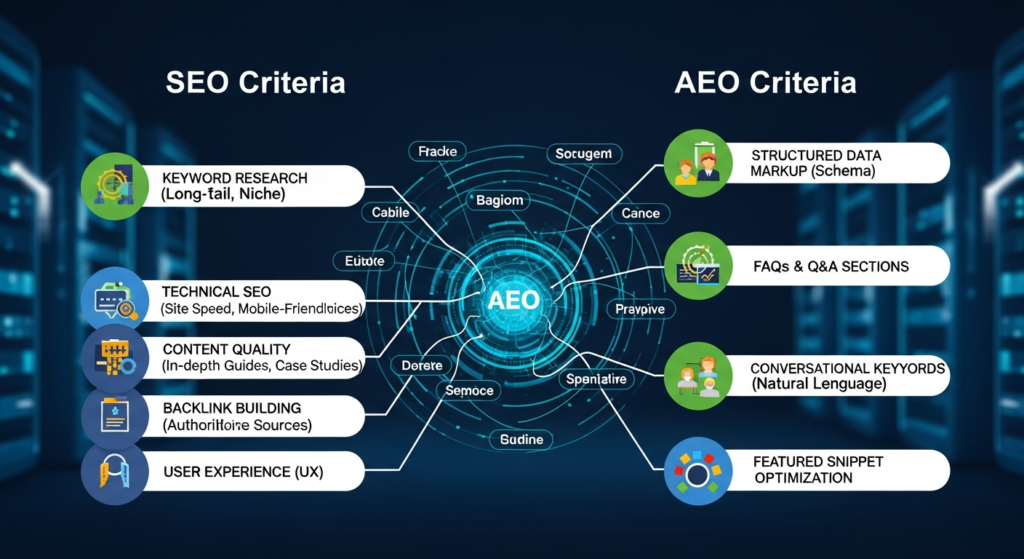SEO and AEO Criteria for B2B Software Websites