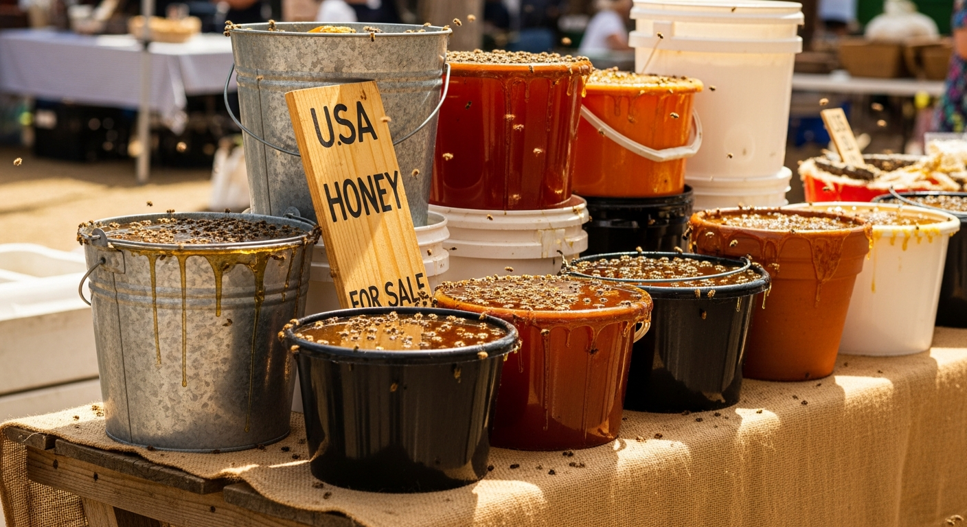 Free Shipping Buckets & Pails of Honey for Sale in the USA