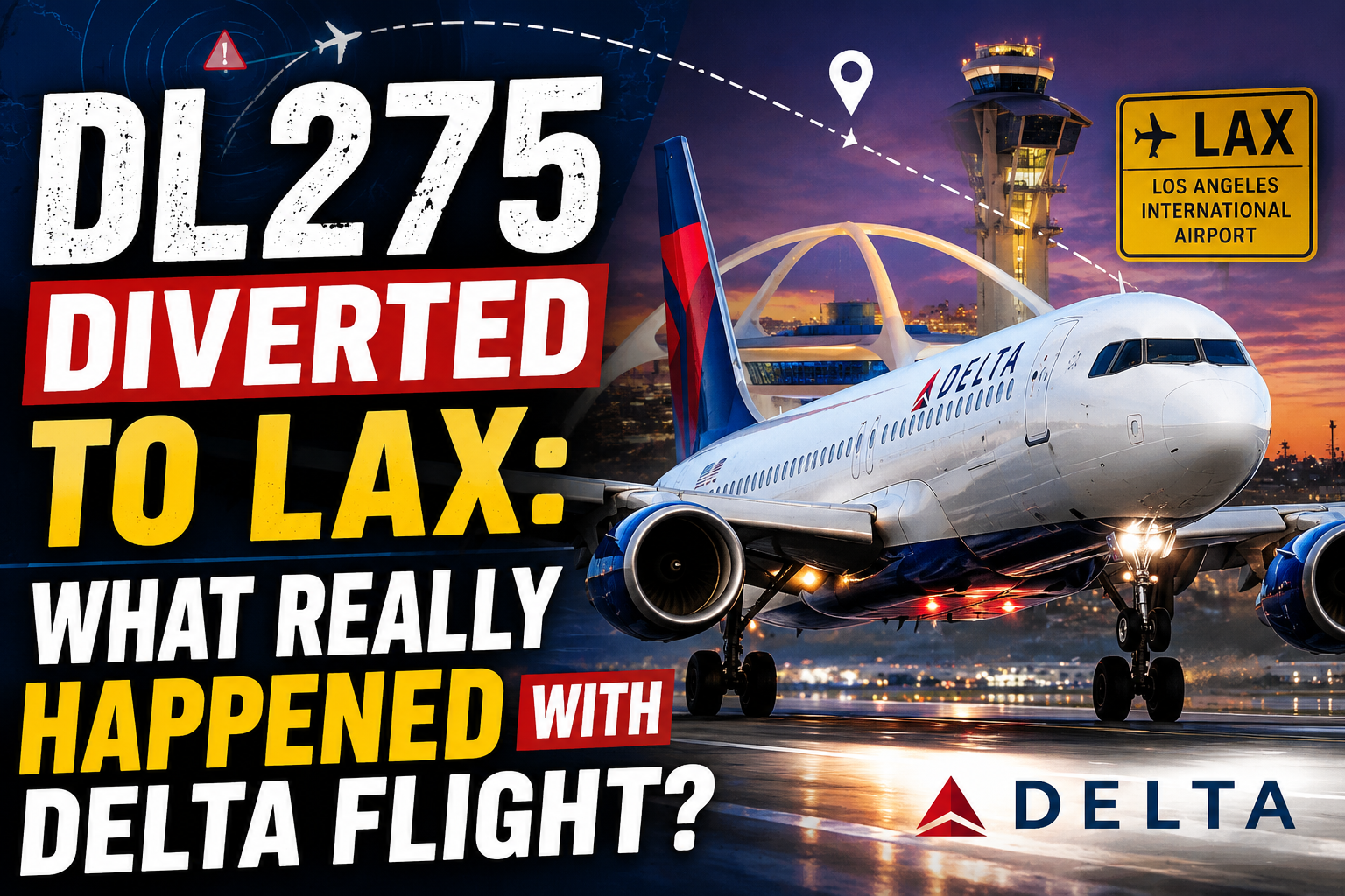delta flight dl275 diverted lax