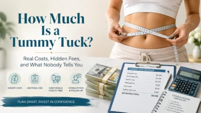 Tummy tuck cost consultation with surgeon and price breakdown.